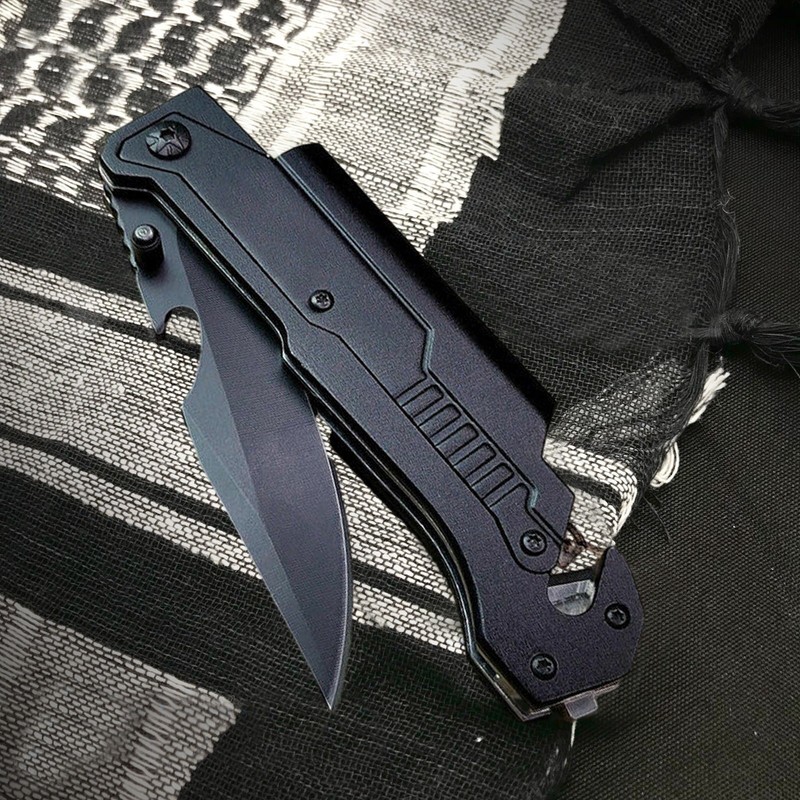 Black EDC Assisted LED Multifunction Open Pocket Knife Survival MULTI TOOL Gift gallery