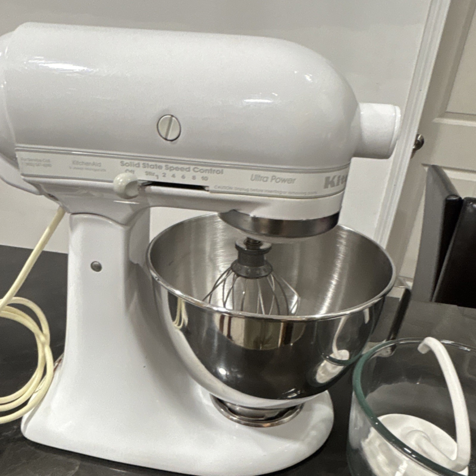 KitchenAid Ultra Power 4.5qt White Stand Mixer 300W w/ Bowl, Whisk, Dough Hook gallery
