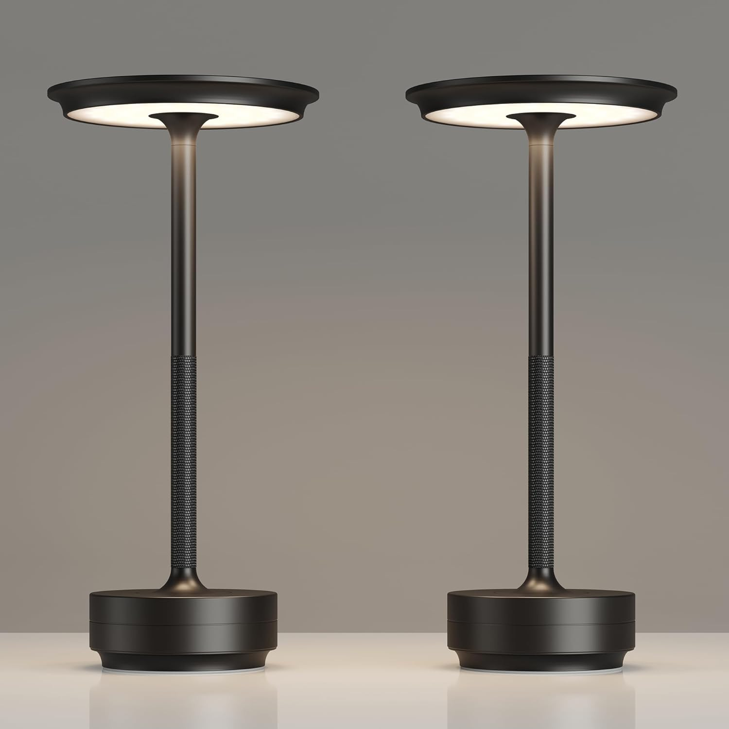Rechargeable 2-Pack Cordless LED Table Lamp with Touch 3 Color Dimming -Portable gallery