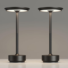 Rechargeable 2-Pack Cordless LED Table Lamp with Touch 3 Color Dimming -Portable