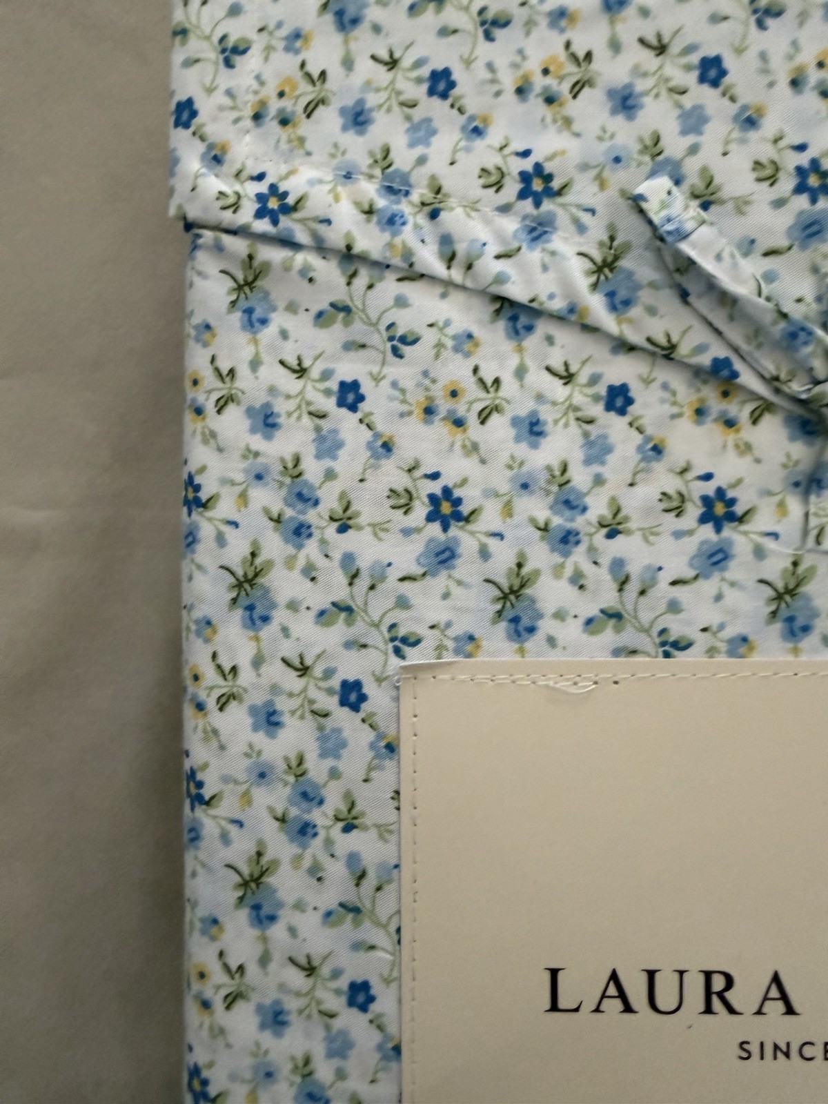 NEW 3pc Laura Ashley Twin XL Sheet Set Petite Floral EVIE Blue Yellow Green gallery