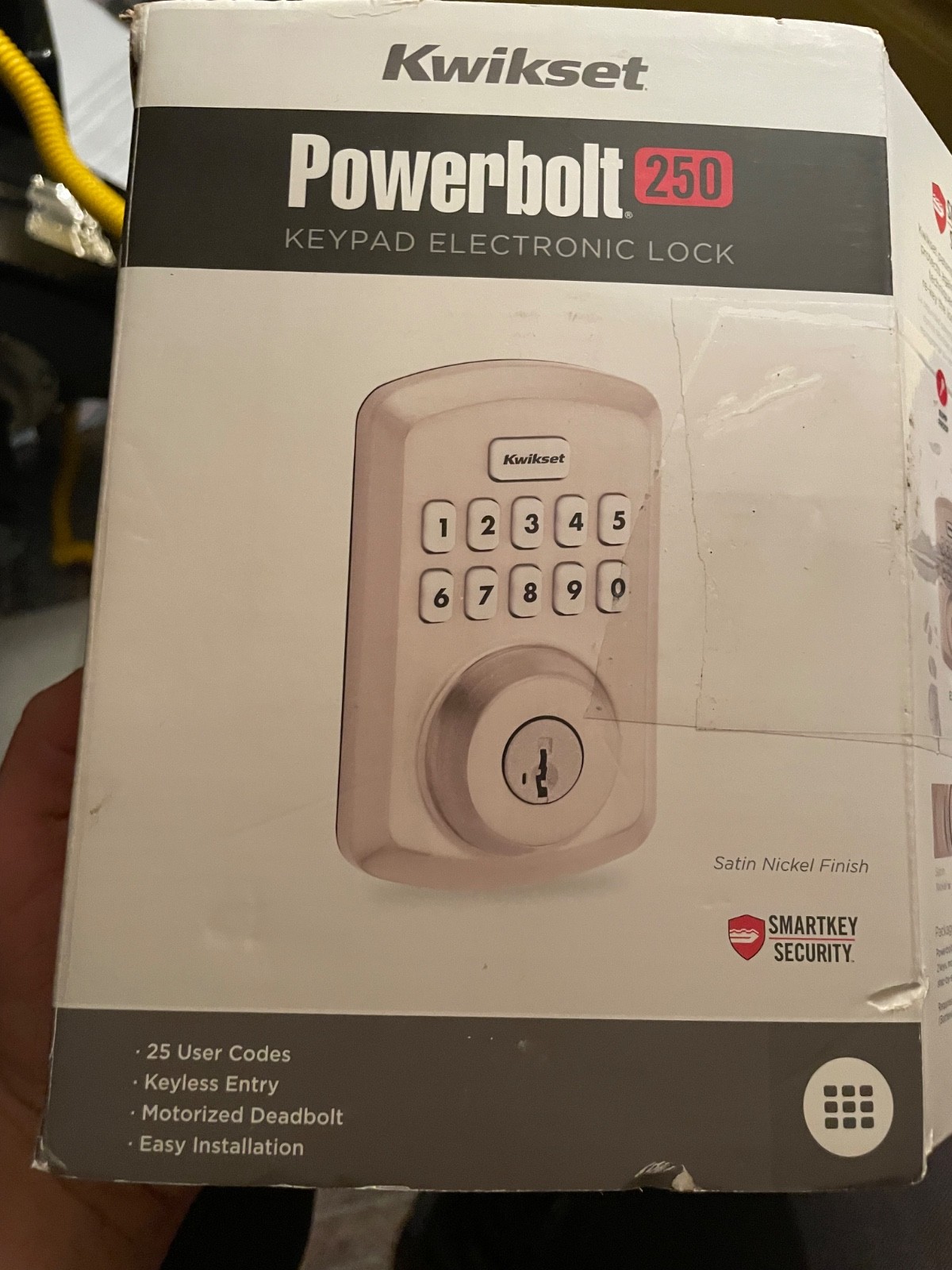 Kwikset Powerbolt 250 10-Button Keypad Satin Nickel no key gallery