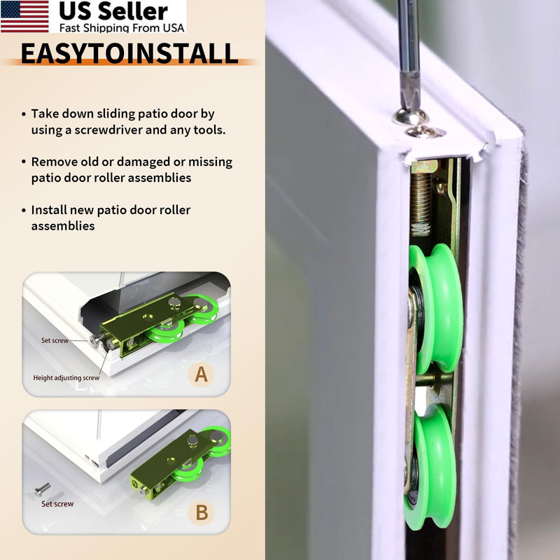 House Guard Hardware’s End Adjust Tandem Patio Door Rollers Offer a Green gallery