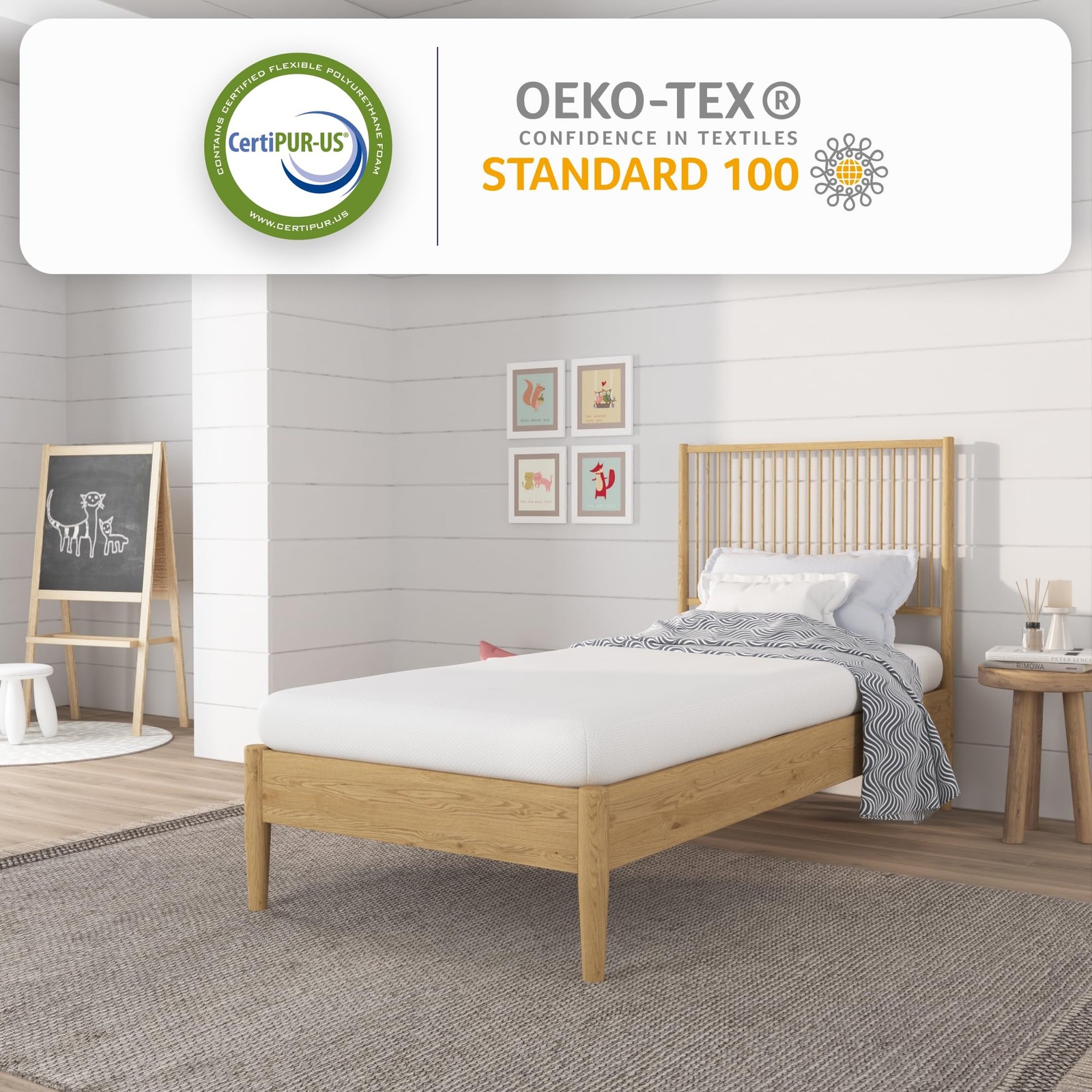 5 Inch Twin Memory Foam Mattress, Medium Feel, CertiPUR-US Certified, Bed in ... gallery