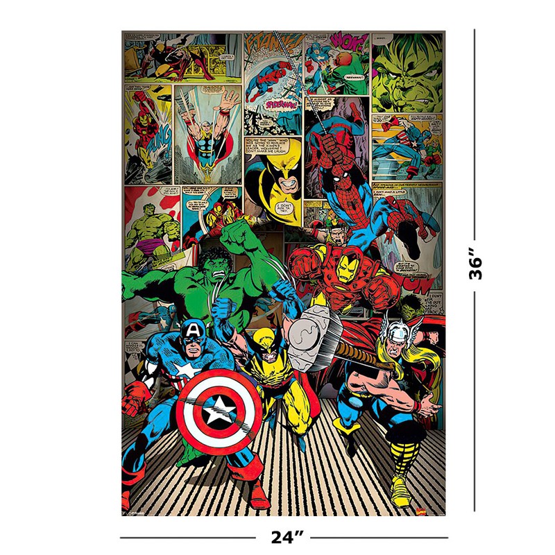 Marvel Comics - Comic Poster / Print (Here Come The Heroes) (Size: 24" X 36") gallery