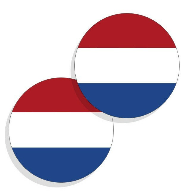 Netherlands Flag Stickers Flag Decals Vinyl Stickers Round Set of 4 gallery