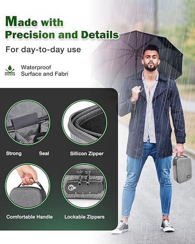 Smell Proof Bag with Combination Lock Odorless Carbon Lined Hard PU Stash Box Od gallery
