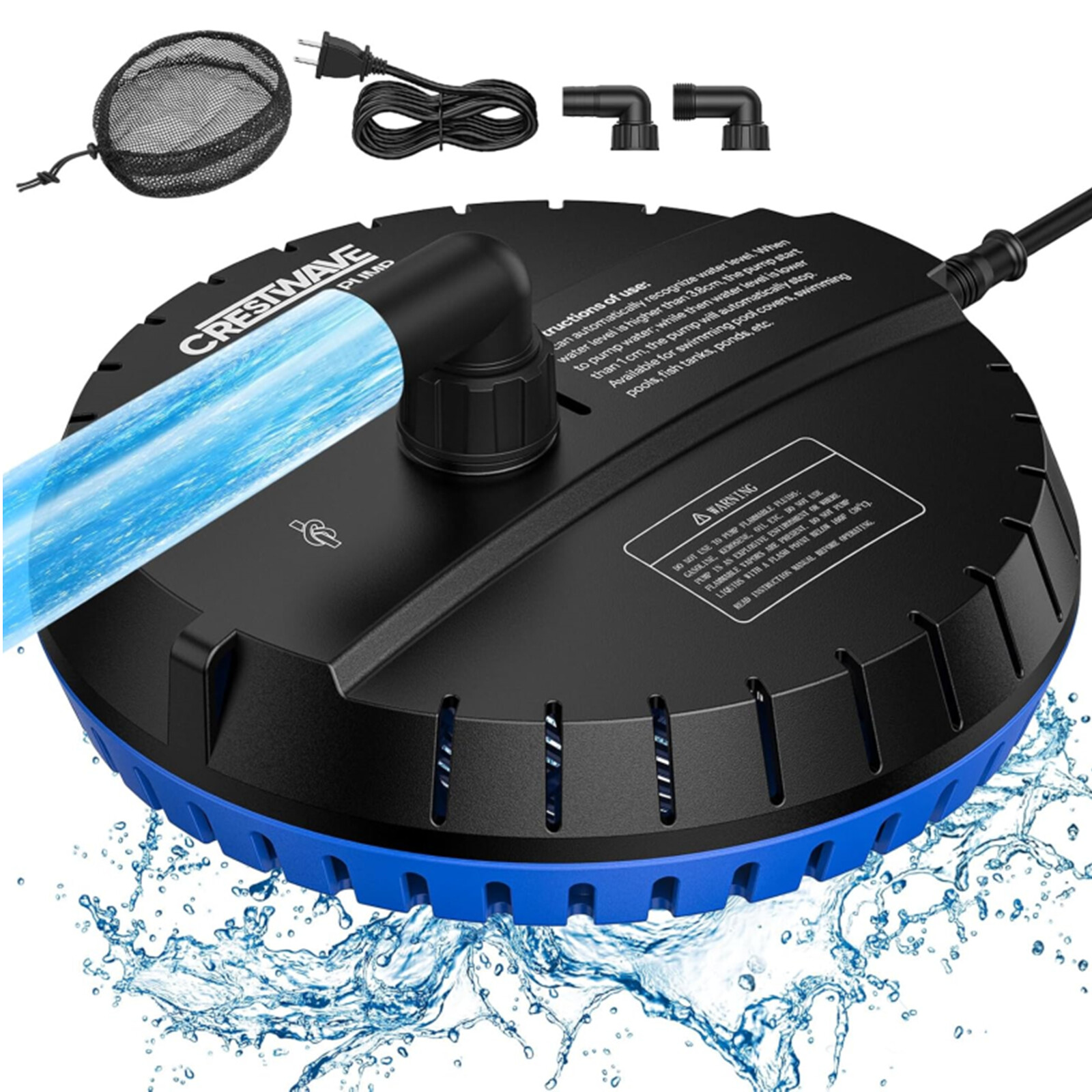 Automatic Pool Cover Pump Water Removal 115V Submersible Water Pump 25ft Cord gallery