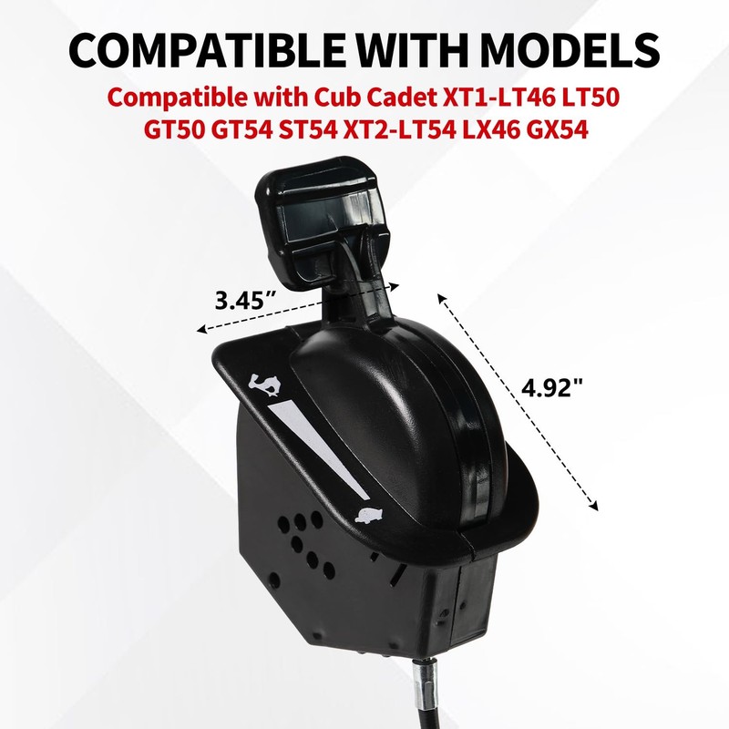 YDO Throttle Control Cable Compatible with Cub Cadet XT1-LT46 LT50 GT50 Black gallery