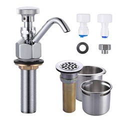 ingle Handle Deck Mount Brass Kitchen Faucet 0.4 GPM Dipper Well Faucet