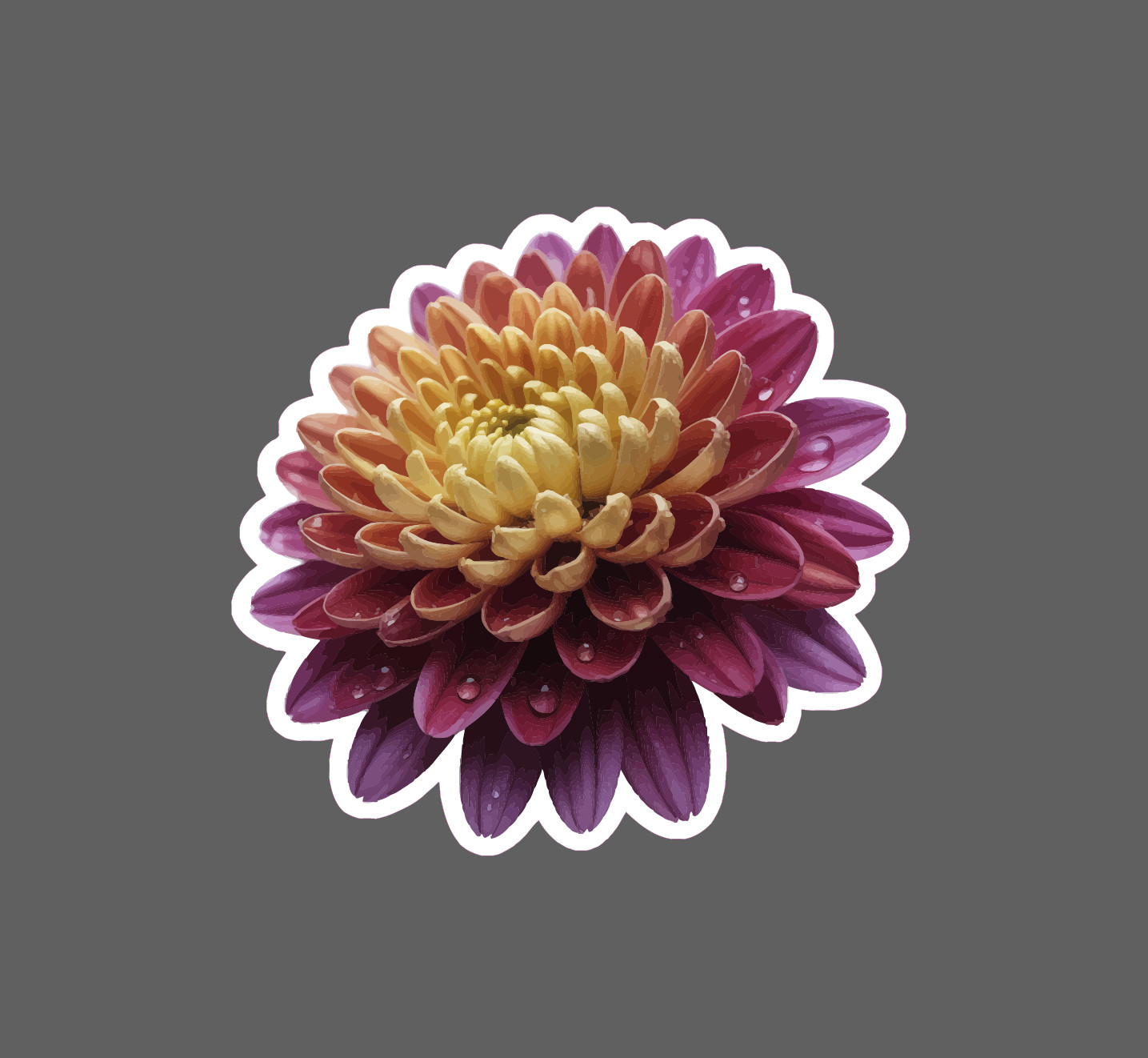 Chrysanthemum Sticker Waterproof Decal Flower Floral Nature Gift NEW gallery