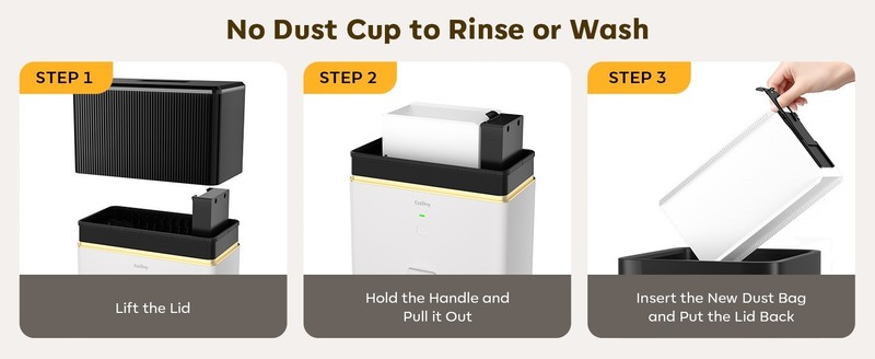 Touchless Automatic Dustpan Vacuum, Bagged Design, 26000 kPa, Up to 3-Months gallery