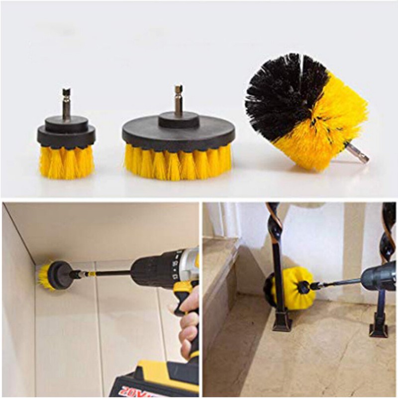 Drill Brush Attachment Set Power Scrubber Cleaning Kit Combo Scrub Tub Clean gallery