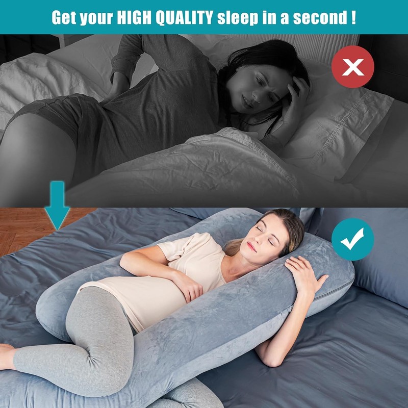 Pregnancy Pillows, Soft U-Shape Maternity Pillow with Removable Cover -Full Body gallery