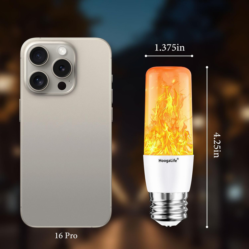Flame Light Bulbs, Warm Flickering Light Bulbs Effect of Real Fire, E26 Led Flam gallery