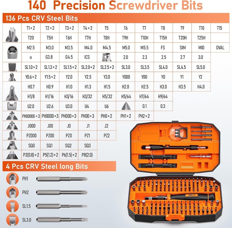 152 in 1 Precision Screwdriver Set, Tool Gifts for Men, Magnetic Tool Kit with. gallery