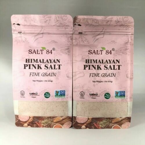 Authentic | Salt 84 | Himalayan Pink Salt Vegan Kosher Halal | 1 lb X 2 gallery