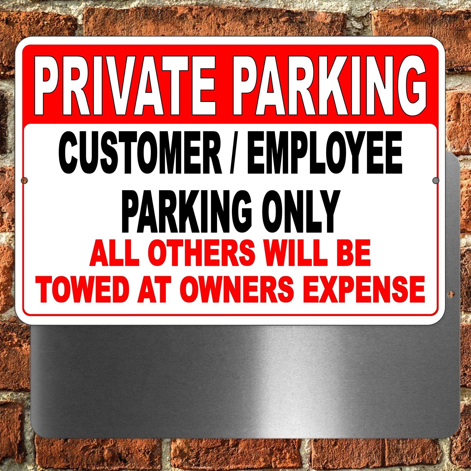 Customer/Employee Parking Only Other Vehicles Towed Owners Expense Sign SPK001 gallery