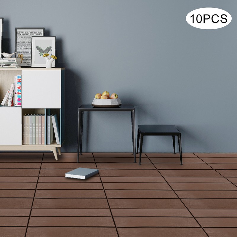 12x12" Plastic Interlocking Composite Decking Floor Deck Tiles Bacony Pavers gallery