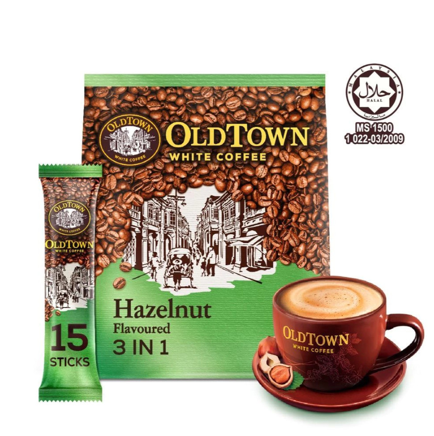 Old Town 3-In-1 Instant Hazelnut White Coffee 15 Sticks x 38g gallery