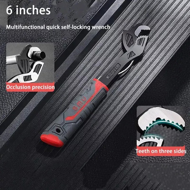 Multifunctional Self-Locking Pipe Wrench Tool, Hand Manual , Adjustable Wrench gallery