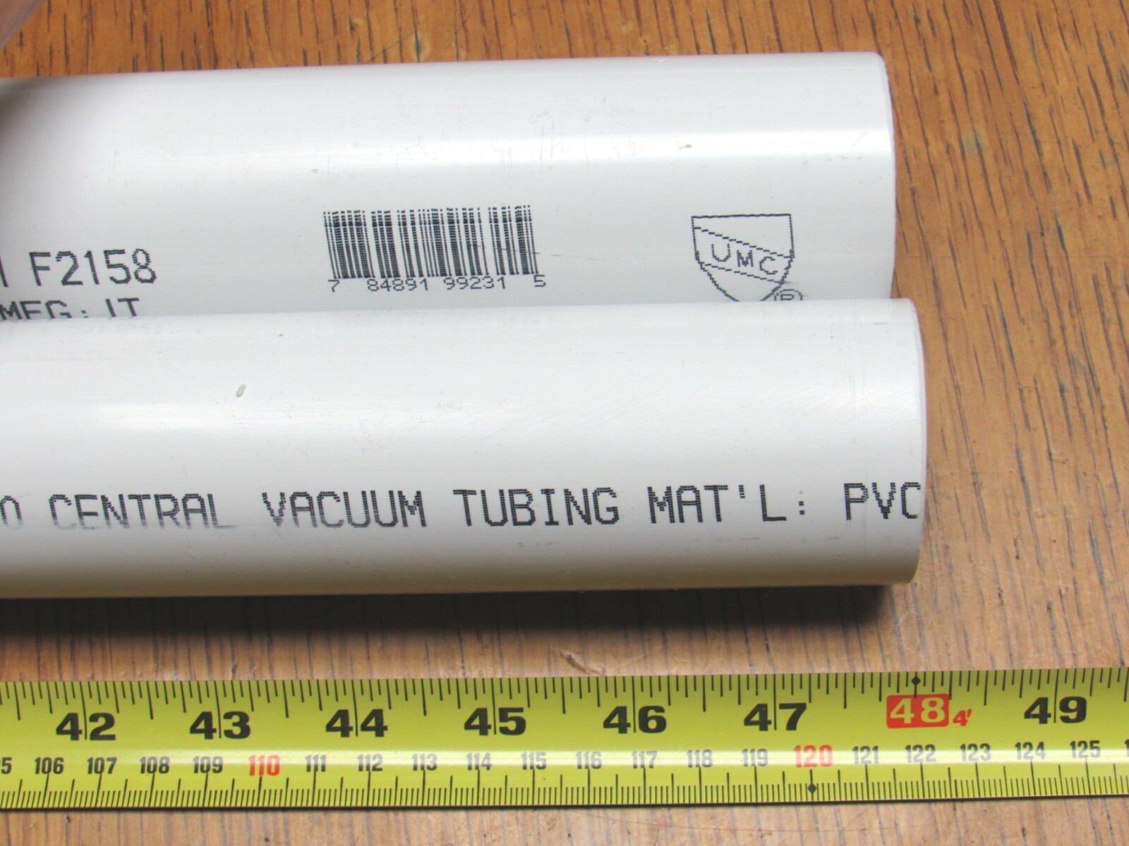 20ft Central Vacuum Pipe 2" PVC ships in 4 ft sticks 20', 20 feet gallery