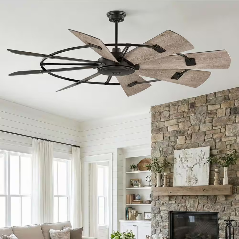 Corinth 72 In. Indoor Matte Black Ceiling Fan with DC Motor and Remote Control I gallery