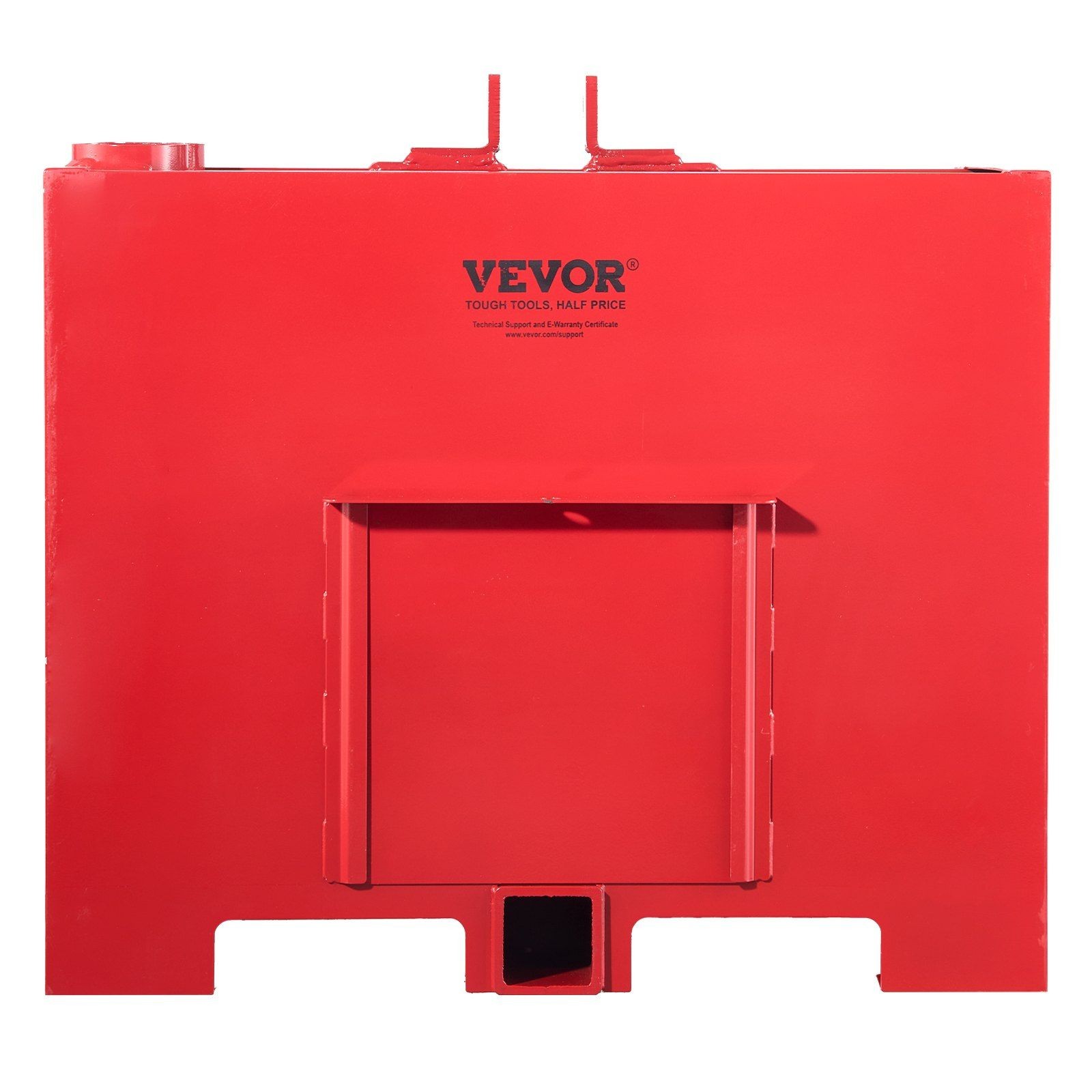 800lb 4.3ft Steel Ballast Box with Sliding Door & 3-Point Hitch, Red gallery