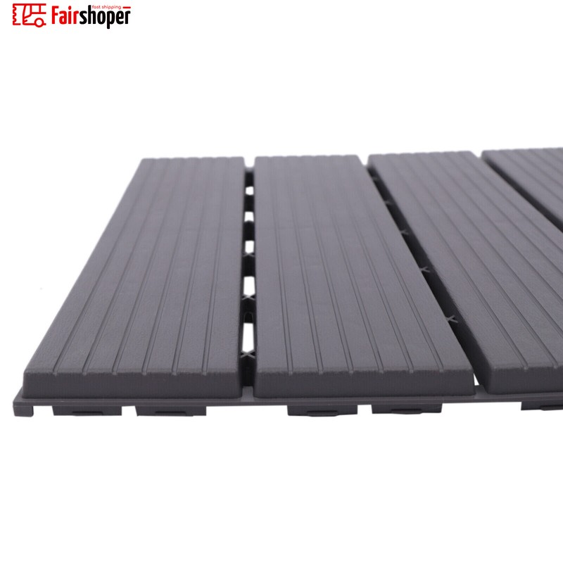 Plastic Composite Patio Deck Tiles 12”x12” Interlocking Decking Tiles gallery