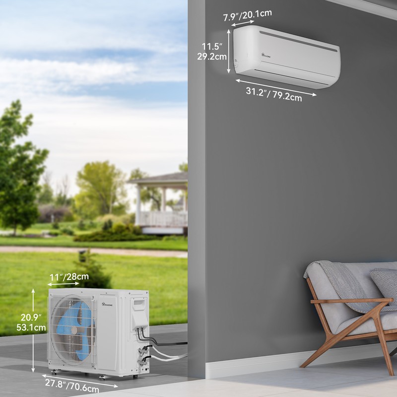 12000 BTU Mini Split Air Conditioner Heat Pump System Wifi Enabled 20 SEER2 115V gallery