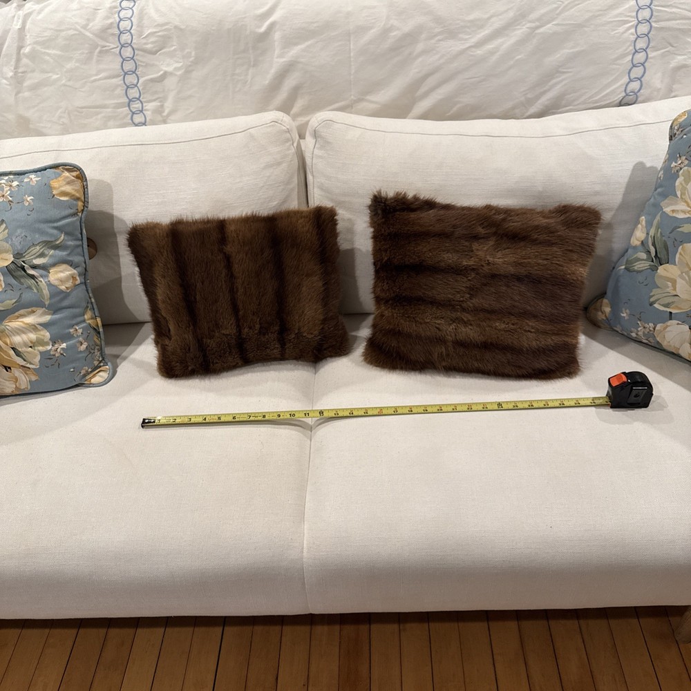 Two Real Mink Pillows
