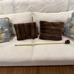 Two Real Mink Pillows