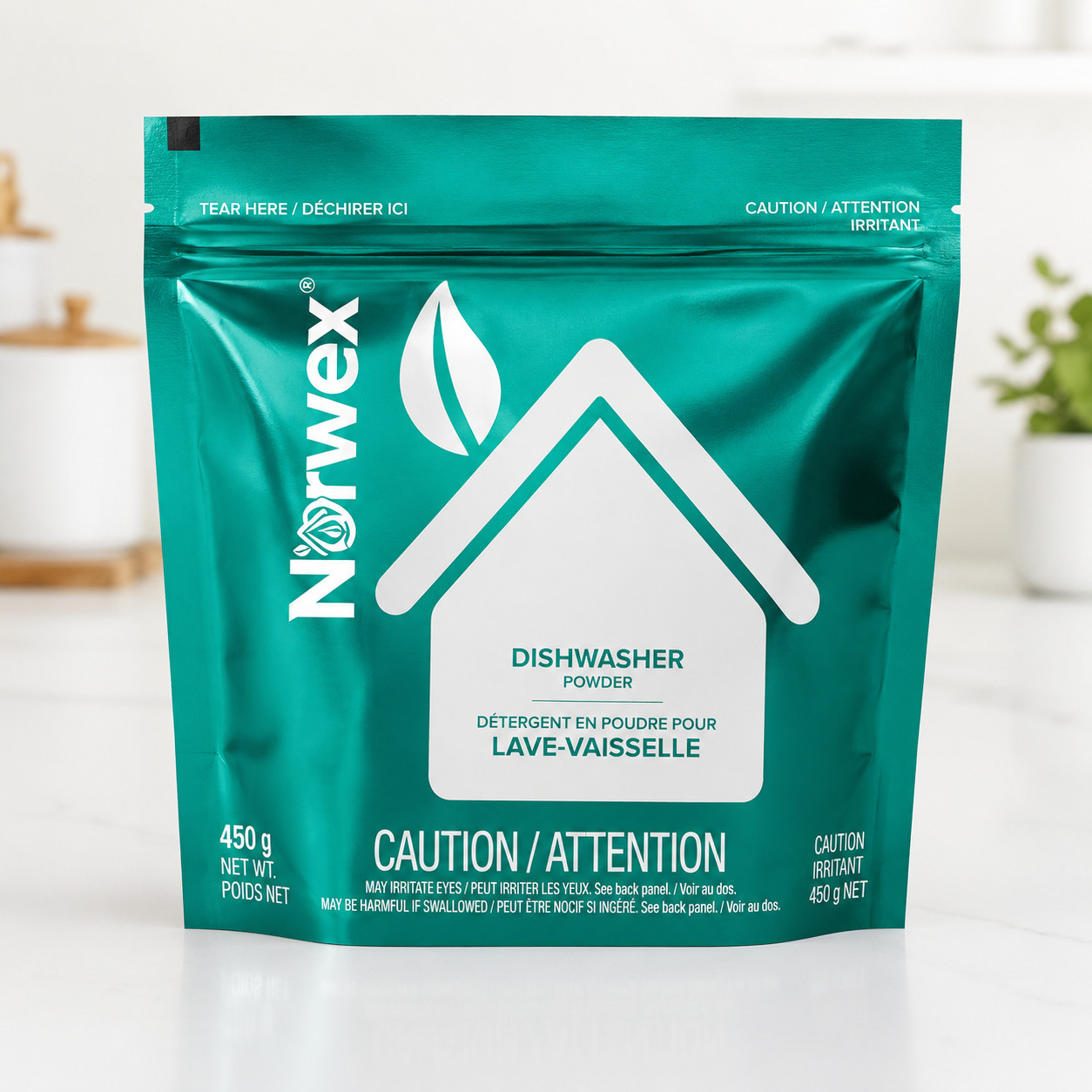 NEW SEALED Norwex Dishwashing Powder Bag 450g - up to 45 Loads gallery