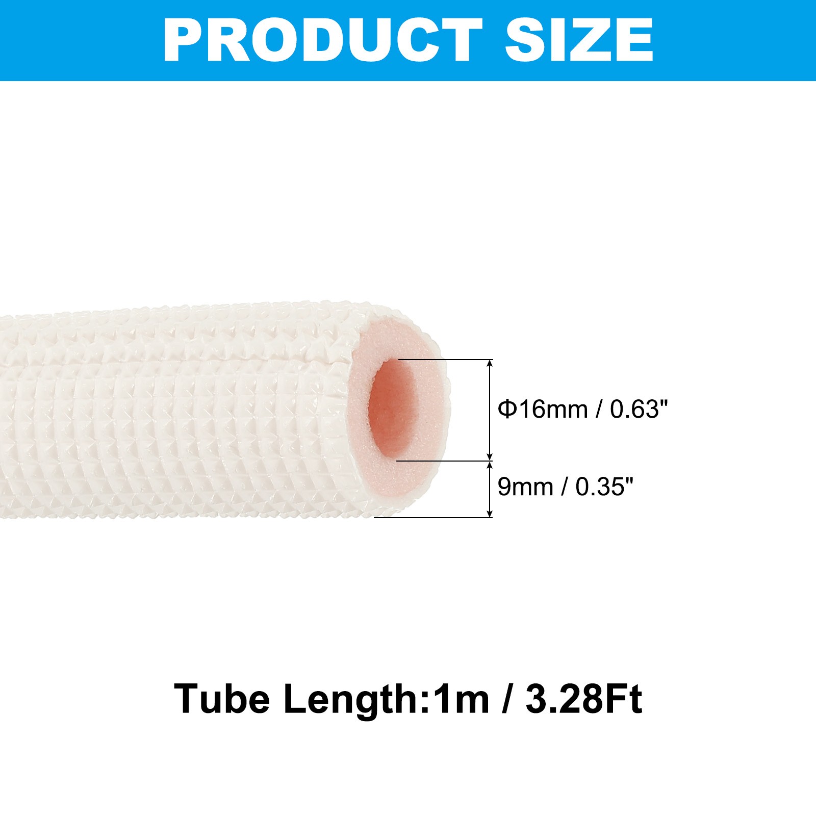 5/8" Foam Heating Insulation Pipe, 1m (3.28Ft) gallery