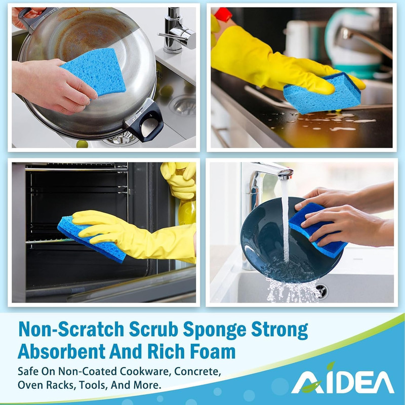 Non Scratch Scrub Sponge, 24Count, Sponges for Dishes, Sponges Kitchen, Cleaning gallery