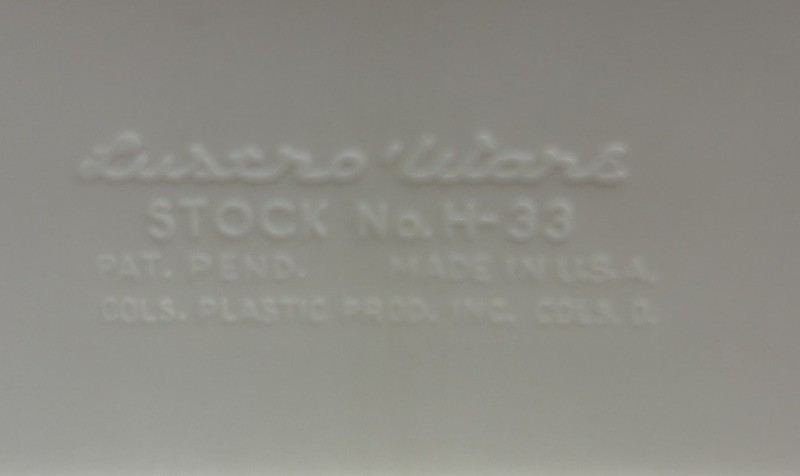 VTG Lustro Ware Atomic Beige Tissue Holder H‑33 Starburst Pattern gallery