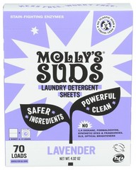 Mollys Suds Laundry Sheets Lavender 4.32 oz (Pack of 6)