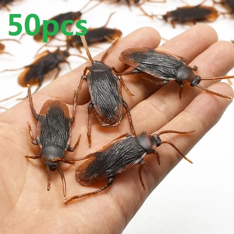 Prank Cockroaches Realistic Cock Roach Rubber Fake Creepy Bugs Gag Toy Joke gallery