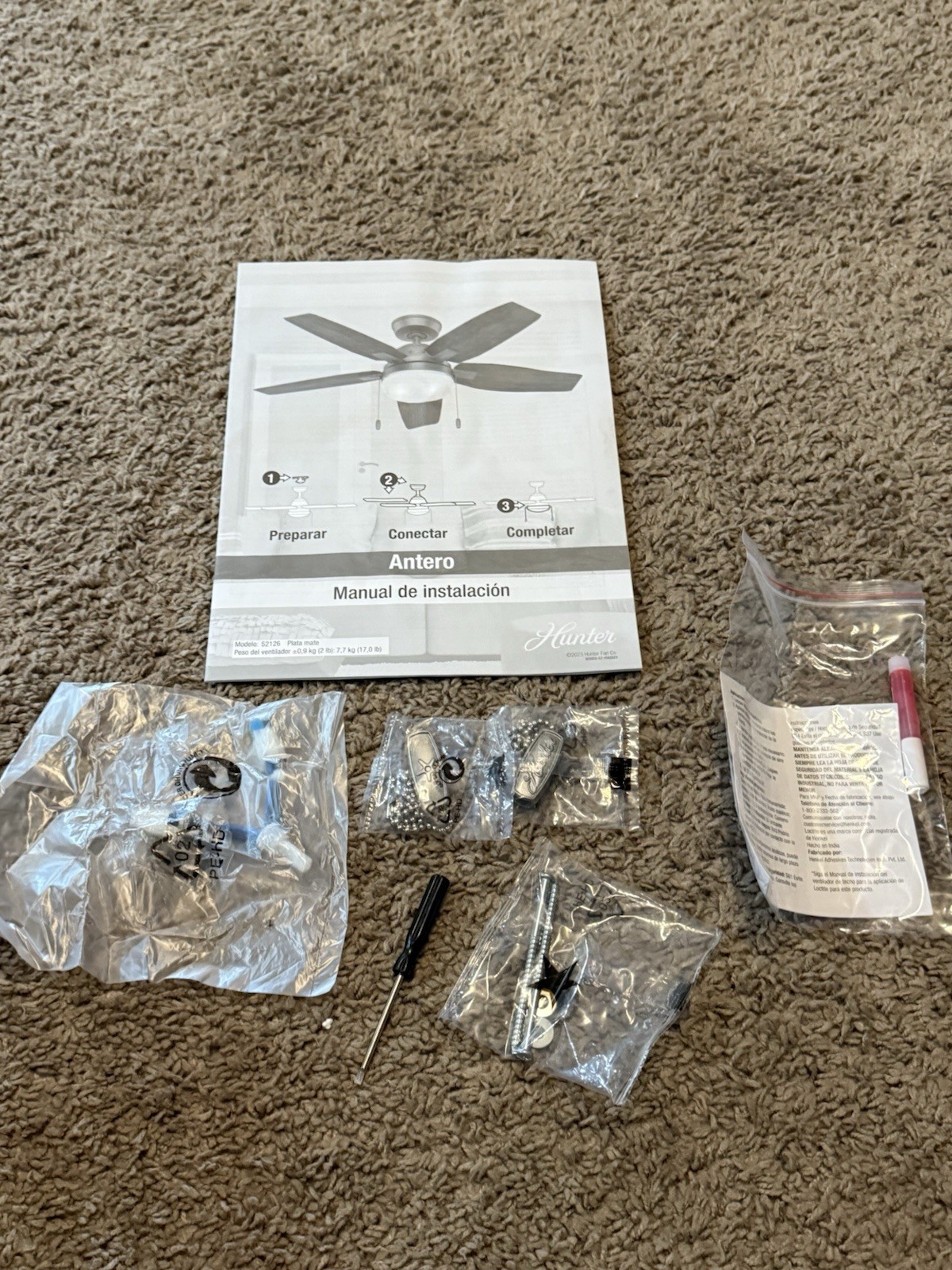 Hardware Set for REPLACMENT Hunter Antero 44 in. Hunter Express Ceiling Fan gallery