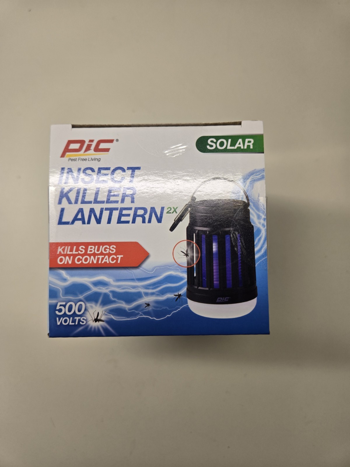 PIC Solar LED Light Lantern Mosquito Bug Zapper Camping USB Rechargeable gallery