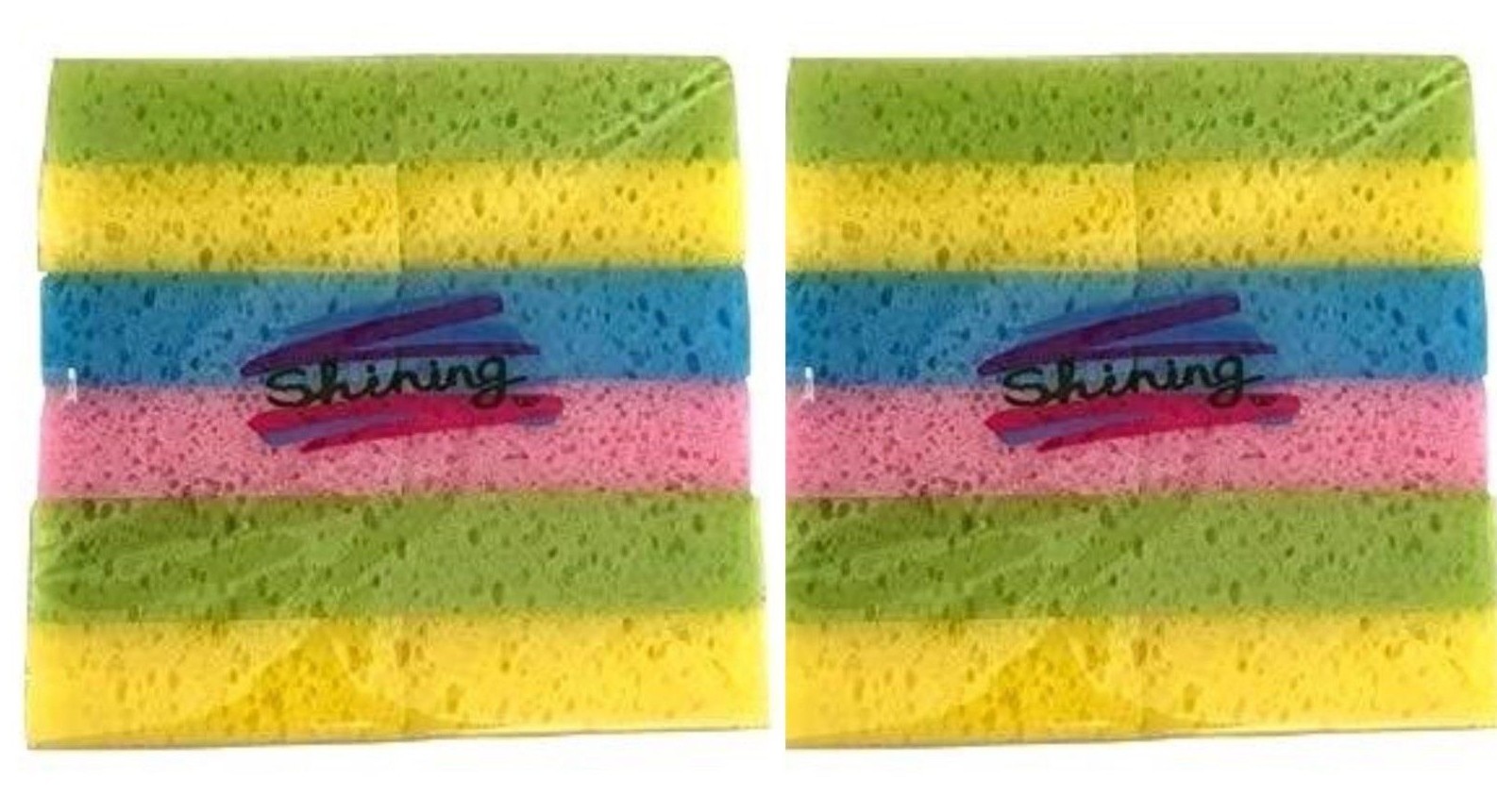 2 Packs 12 Pieces Shining Multi-Use Cleaning Sponge Kitchen Total 24 Pieces gallery