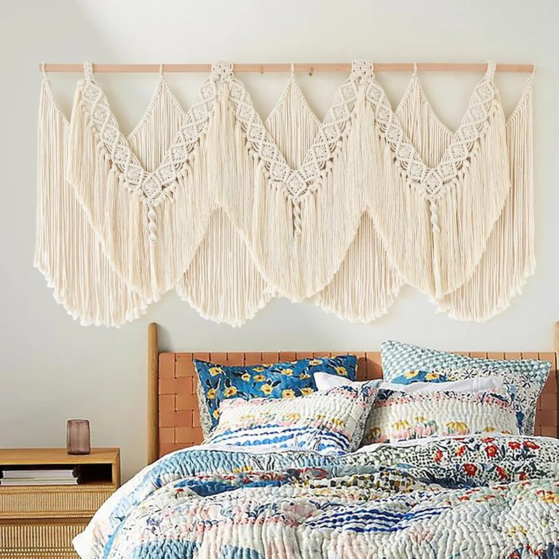 IOWER Macrame Wall Hanging Wedding Hanger Macrame Wall Decor Dorm Craftsmanship gallery