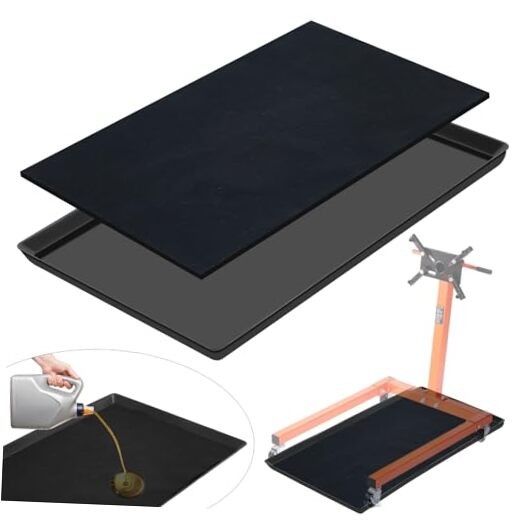 35 x 22 Inch Oil Drip Pan Compatible with 1, 250 lb Rotating Engine Stand Oil gallery