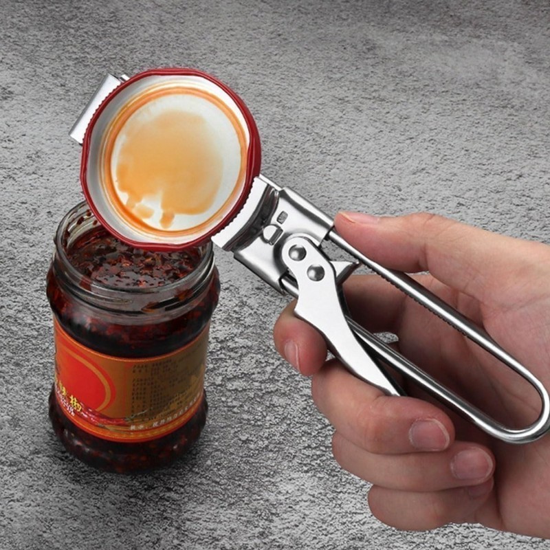 2PC Adjustable Jar & Bottle Opener Set, Stainless Steel Lid Gripper +//*## gallery