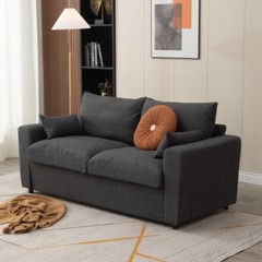 2 / 3 Seater Sofa with Storage Solution Linen Fabric Couch Love Seat Settee