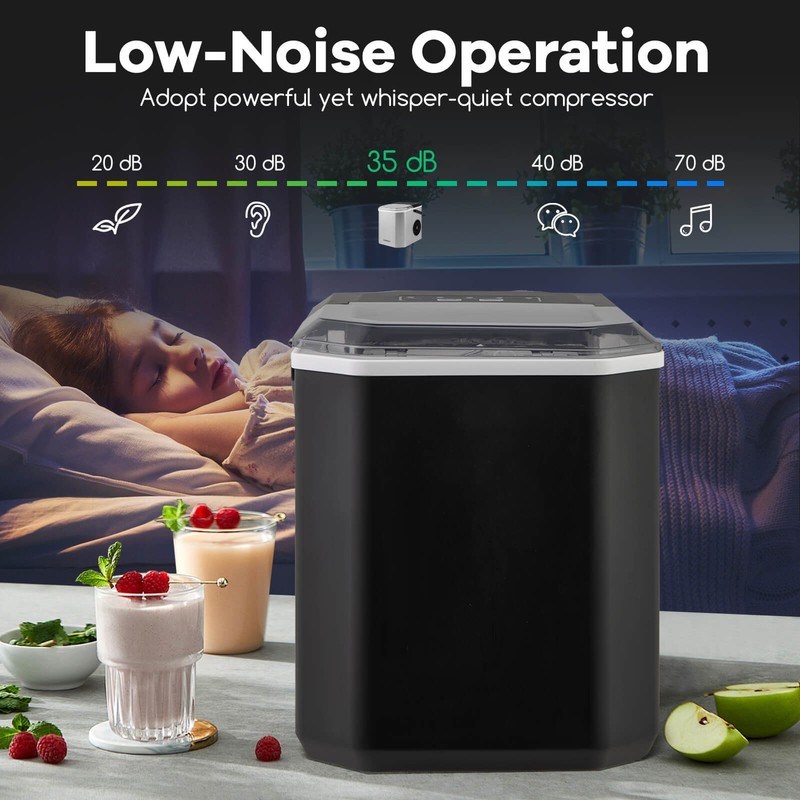 Portable Ice Making Machine Countertop Ice Maker 6-13 Mins 9 Ice 26.5 lbs/24 Hrs gallery