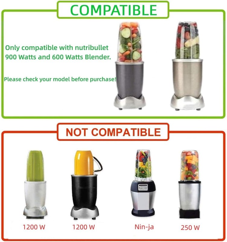 For NutriBullet 900W & 600W: 2-Pack Replacement Cross Blades with Seals gallery