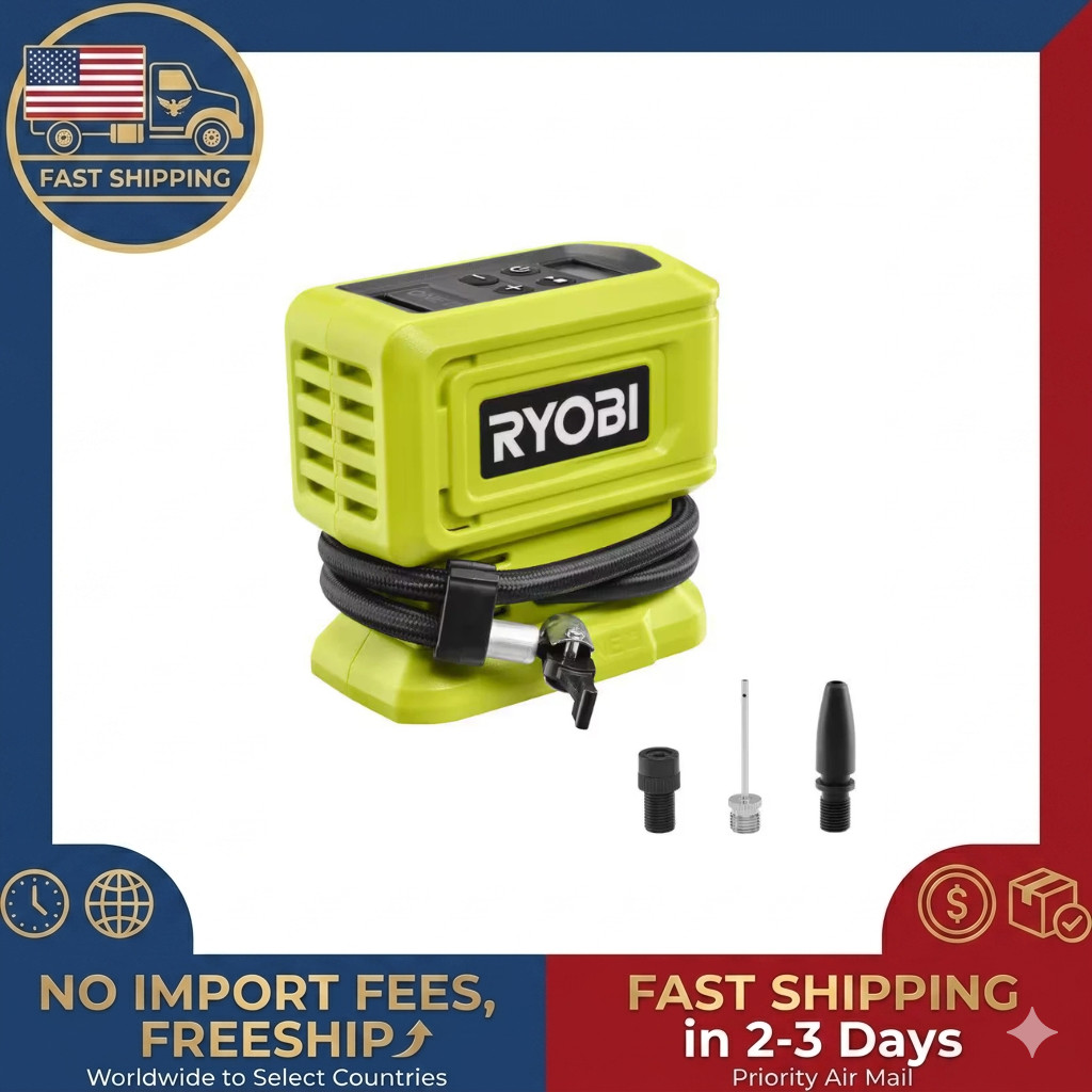 Ryobi 18V Cordless High Pressure Inflator (Tool Only) 160 PSI Auto Shut Off gallery