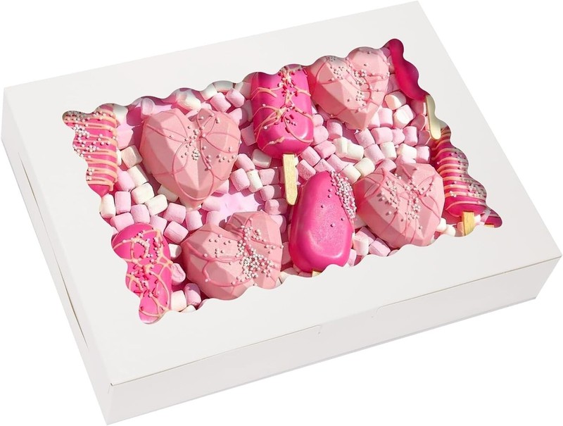 Large 30-Count Christmas Bakery Boxes - 14x10x2.5 Inch Dessert Packaging gallery