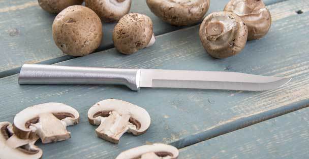Rada R104 Utility Non Serrated Steak Knife USA made L/R hands, Silver Grilling gallery